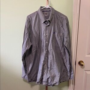 Cinch men’s button down shirt striped Black & White Large